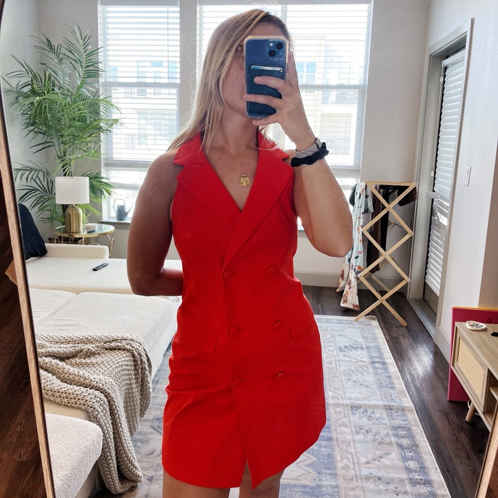 Future Collective Sleeveless Blazer Mini Dress
